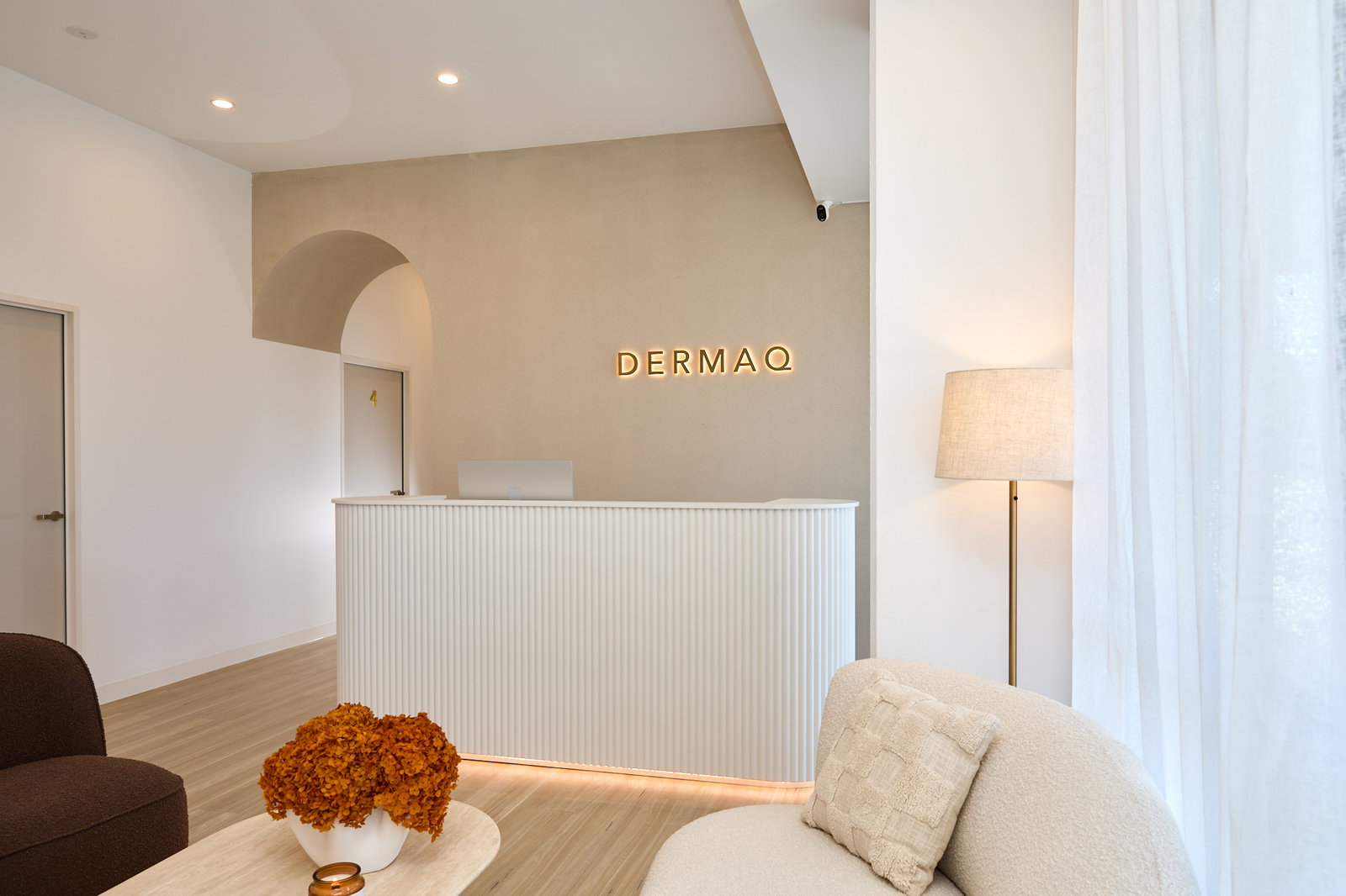Dermaq Port Melbourne cosmetic clinic modern waiting area and reception