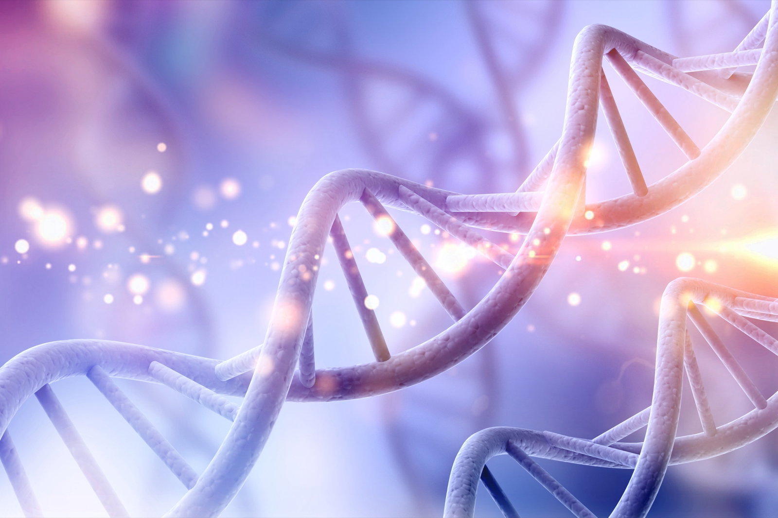 DNA helix representing cellular regeneration and skin renewal
