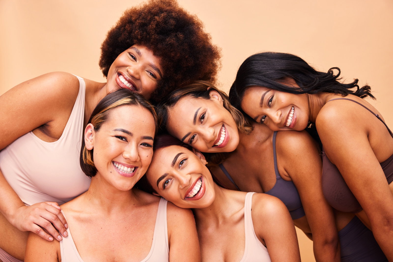 Diverse facial structures showing natural beauty and definition