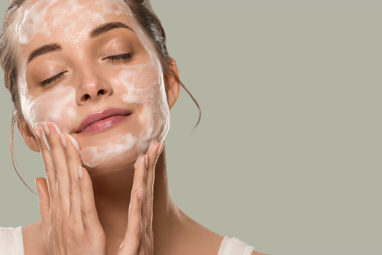 Healthy mid-face volume creating lifted, youthful cheek contours