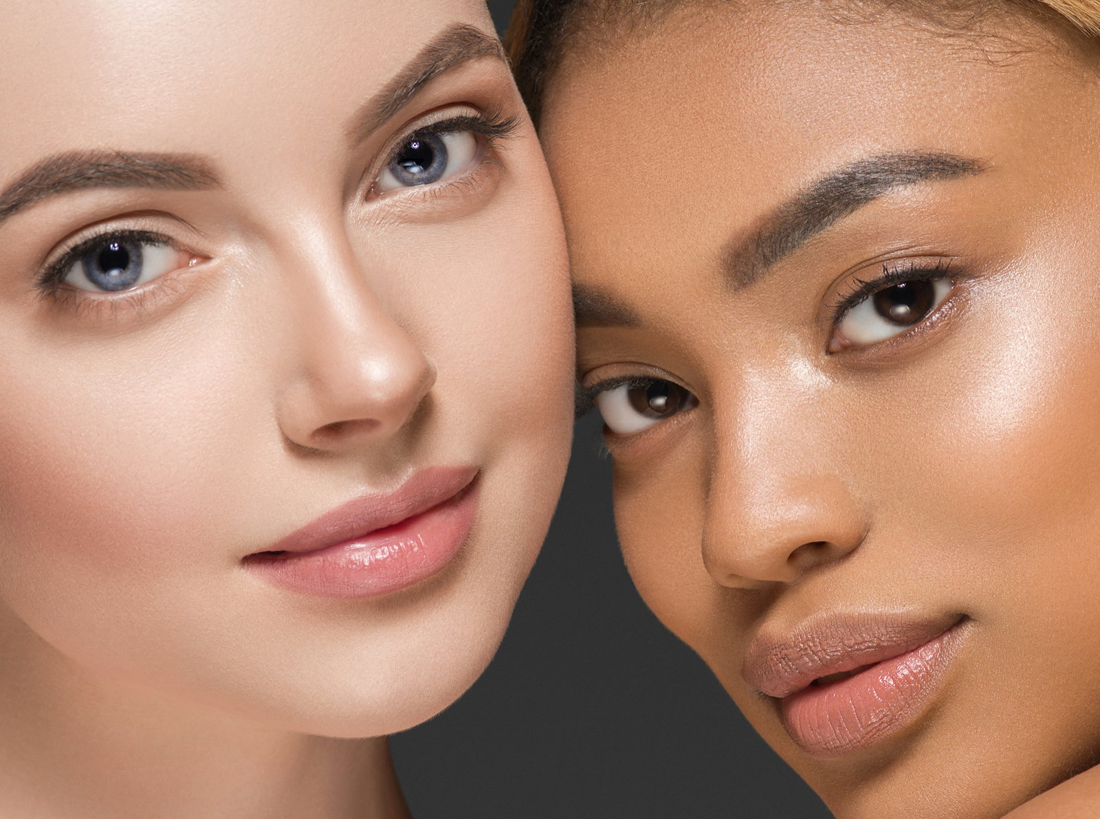Natural facial contours showing volume distribution